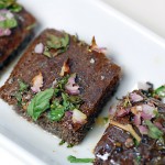 Flax focaccia becomes parsley bruschetta