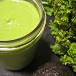 Spicy mustard green & miso vinegar-free salad dressing