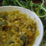 Spicy zucchini and chana dal