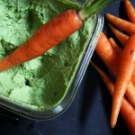 Fresh pea dip with sorrel and thyme