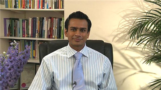 Ashok Gupta in his London Clinic