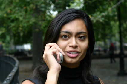 Girl on cell phone