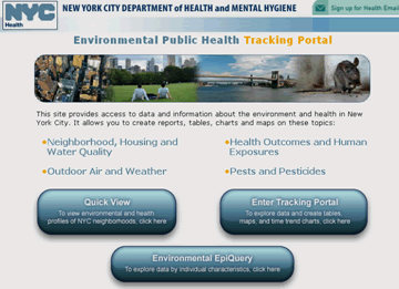 NEW: NYC Environmental Public Health Tracking Portal