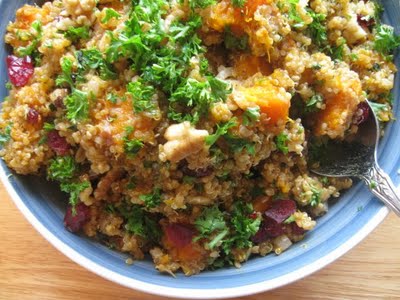 Buttercup squash quinoa salad