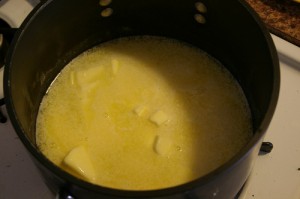 Melting butter