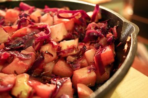 Apple, turnip & cabbage hash