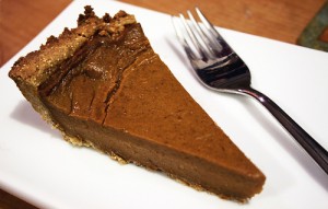 Sweet potato pie with seedy amaranth crust