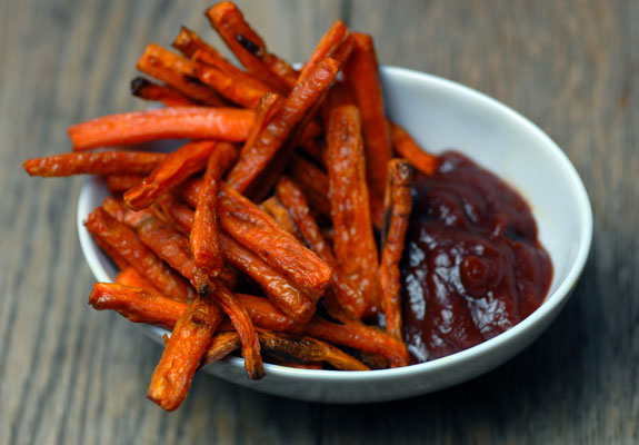 Baked carrot oven french fries
