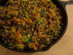 Wild rice and quinoa pilaf stuffing