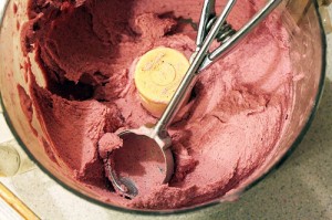 Pink probiotic ice cream yumminess
