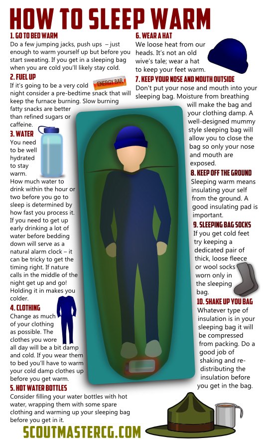 How to sleep warm