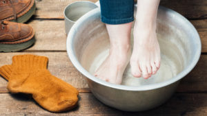 Magnesium oil footbath