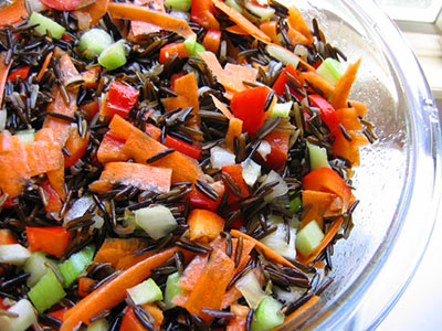 Sprouted Wild Rice Salad