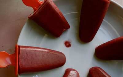 Dairy-free beet and cherry creamsicles