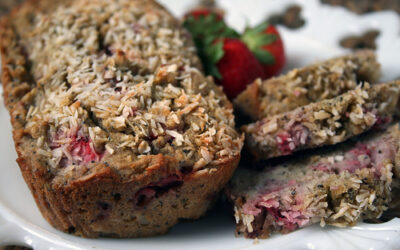 Loaded strawberry lemon poppyseed bread