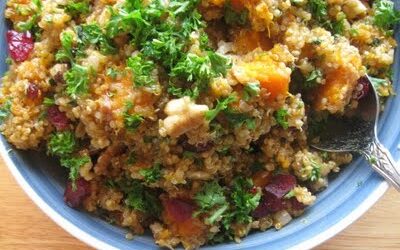 Buttercup squash quinoa salad