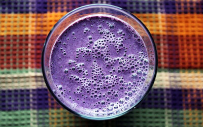 Blueberry oatmeal smoothie