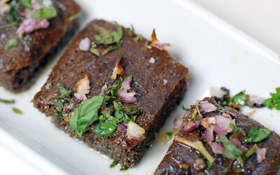 Flax focaccia becomes parsley bruschetta