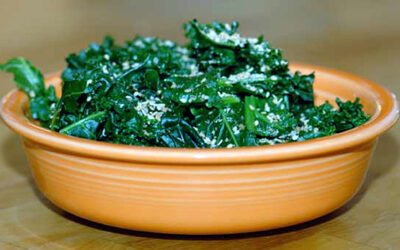 Kale with gomasio