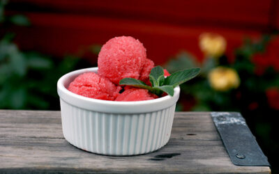 Strawberry sorbet